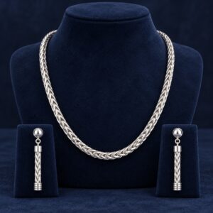 Parure Épi en argent 925 — Vue studio · parure complète (mise en scène générée par IA)